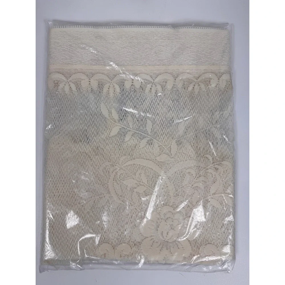 Heritage Lace Floriade Valance Ecru Jacquard Lace Curtain 60x18 Vintage USA Made